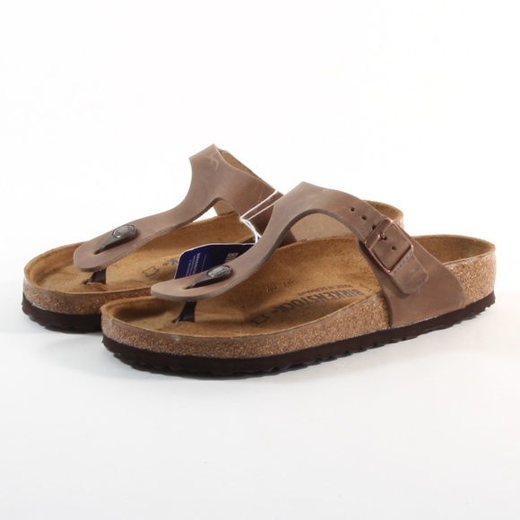 Women’s Birkenstock Gizeh Brown Cork Sandals NEW - Picture 4 of 8